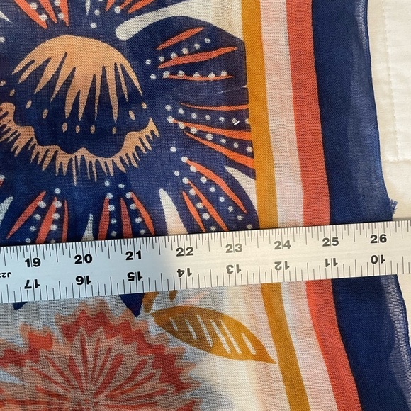 Spartina 449 Floral Gauze Scarf Sarong 26x72 Women’s Layer Lightweight multi use - Picture 10 of 10